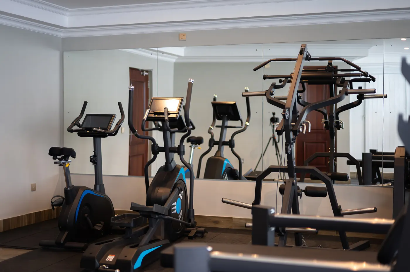 Cardio machines in the guest gymnasium